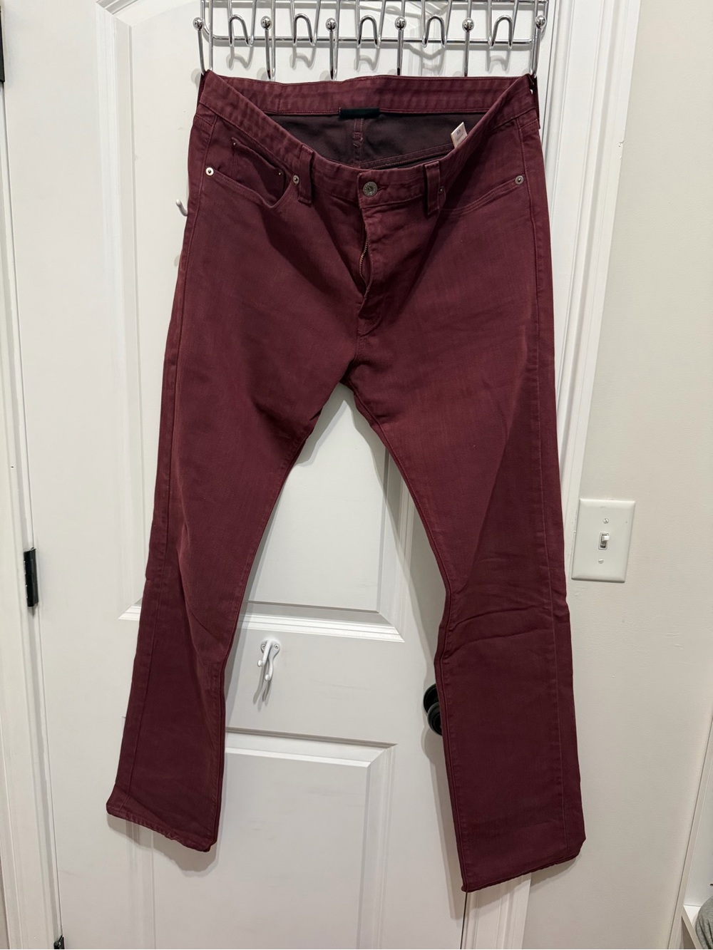 Vintage Levi’s Capital E Maroon Matchstick Jeans 36x32